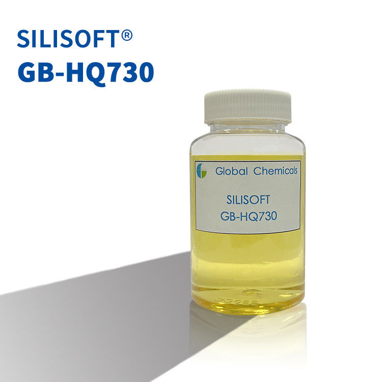 Σιλικόνη μετάξι SILISOFT GB-HQ730 Χρησιμοποιείται για την ομαλή και μαλακή τελική επεξεργασία φυσικών ινών, συνθετικών ινών και των συνδυασμών τους