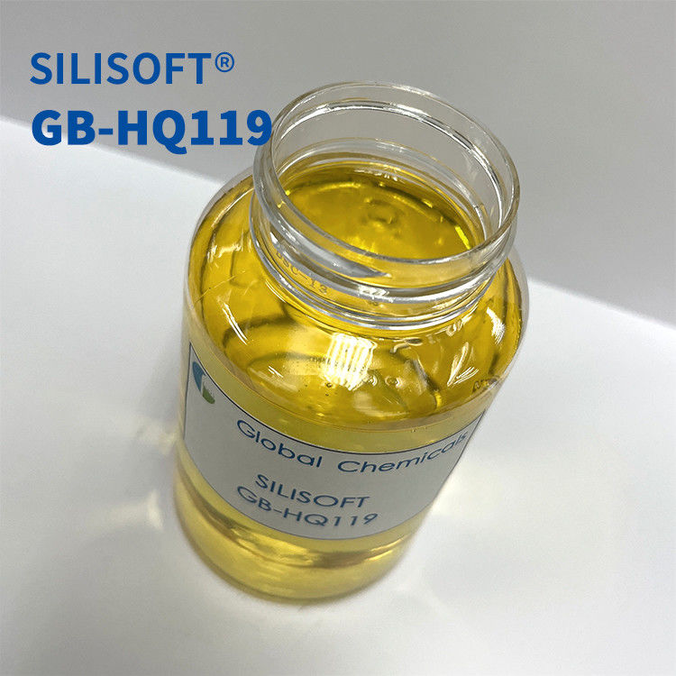 Υδροφιλική σιλικόνη υψηλής συγκέντρωσης SILISOFT GB-HQ119 για την τελική επεξεργασία χεριών βαμβακιού & T/C υφασμάτων εκτύπωσης