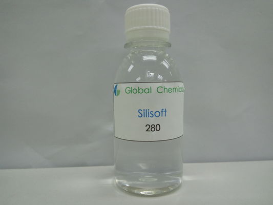 Χωρίς χρώμα Διαφανές ιξώδες υγρό αμινοσιλικονικό SILISOF T280 Για την τελική επεξεργασία βαμβακιού, λινά, τζίνι